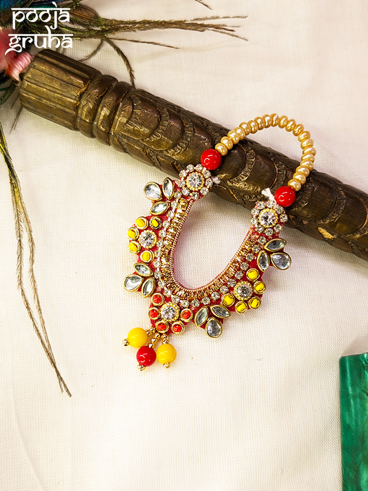 Yellow & Orange Handcrafted Stone Haar