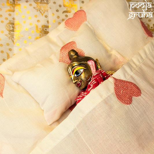 Sweet Hearts Summer Laddu Gopal Cotton Bed Set