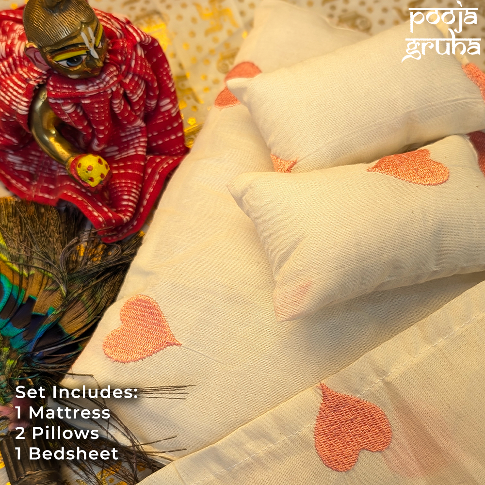 Sweet Hearts Summer Laddu Gopal Cotton Bed Set