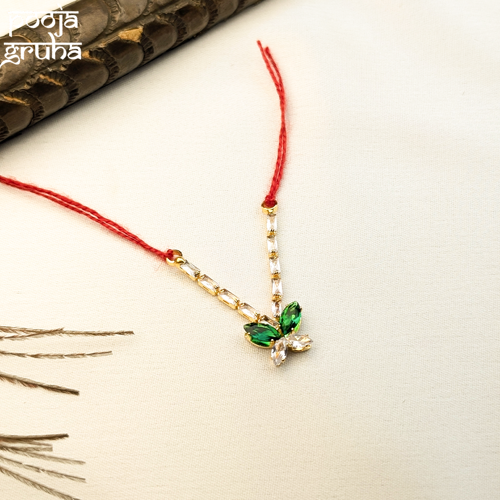 Floral Drop AD Shringar Necklace for Gods