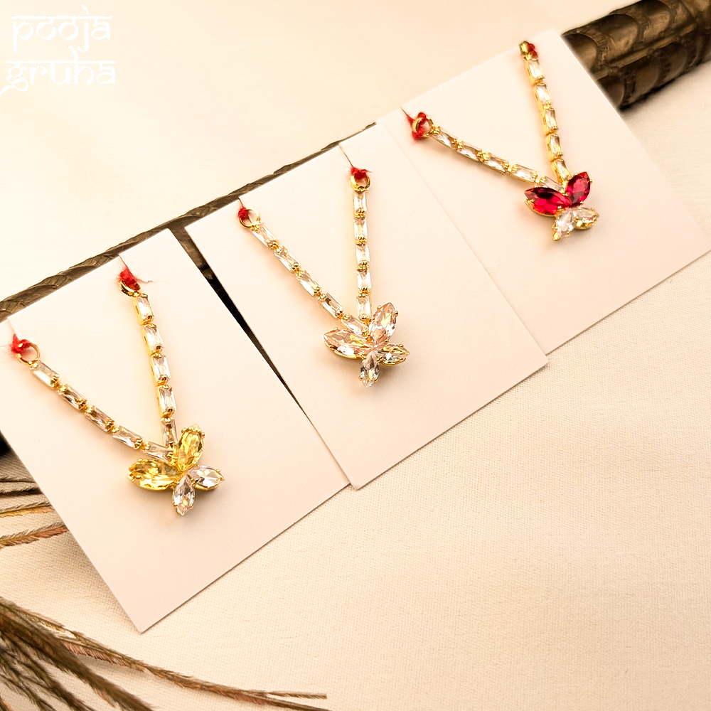 Floral Drop AD Shringar Necklace for Gods