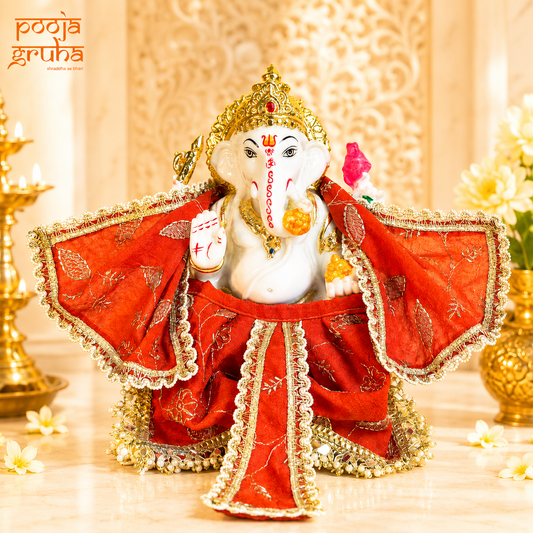 Divya Kesariya Ganesh Ji Dhoti Set