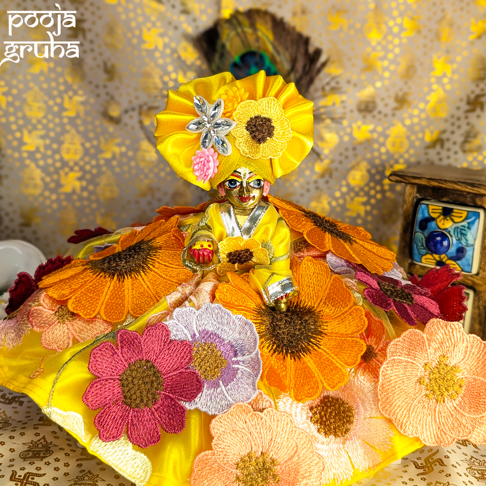 Pushpa Vastra Radha Rani / Laddu Gopal Dress Set