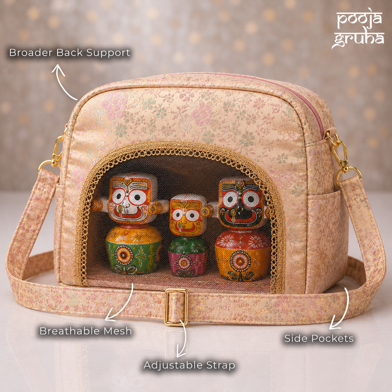 Premium Travel Bag for 2+ Laddu Gopal Ji