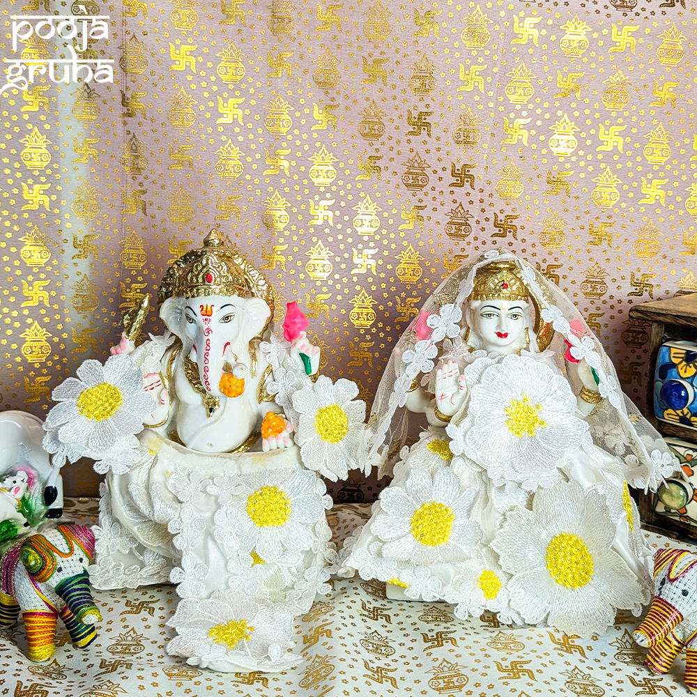 Ras Pushpa Pushpa Vastra Laxmi Ganesh Dress Set