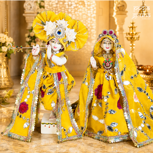 Kesariya Shringar Radha Krishna Dress Set