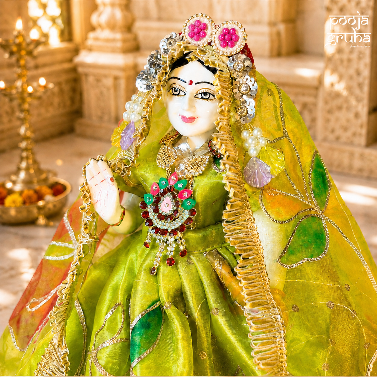 Hariyali Shringar Radha Krishna Dress Set