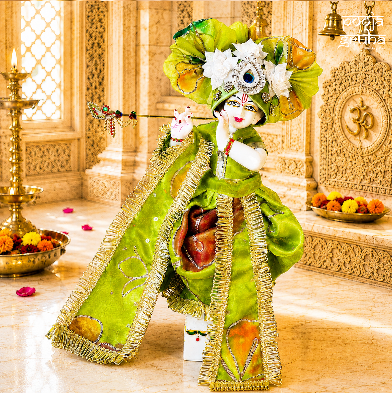 Hariyali Shringar Dhoti Dress Set for God