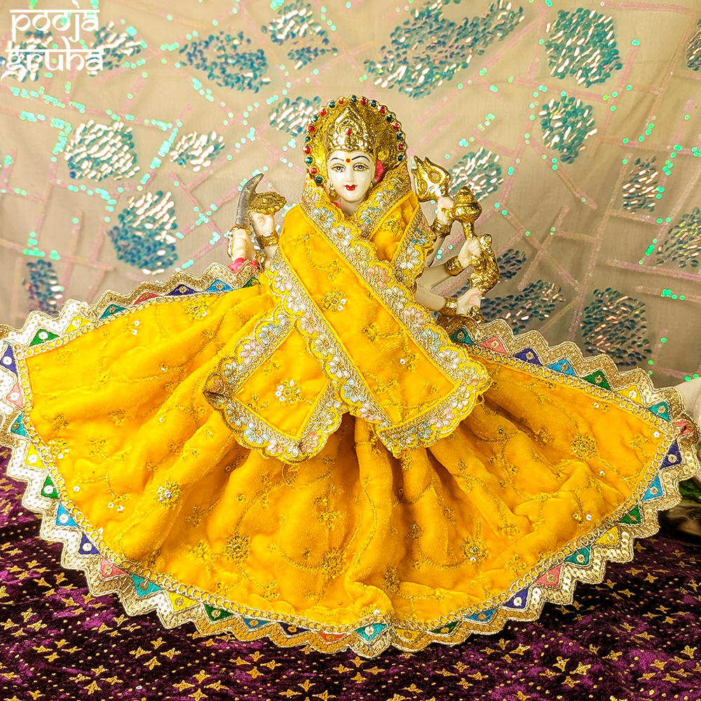 Kanakavarna Mata Rani Ji Velvet Dress