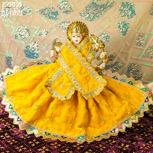 Kanakavarna Mata Rani Ji Velvet Dress