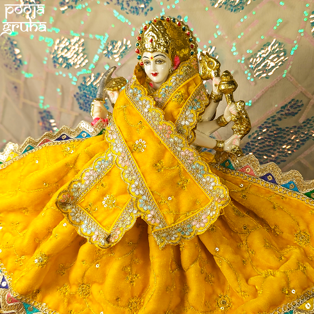 Kanakavarna Mata Rani Ji Velvet Dress