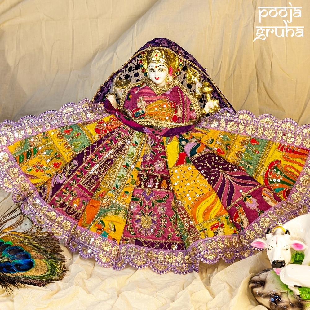 Varnika – Yellow & Purple Navratri Dress for Mata Rani