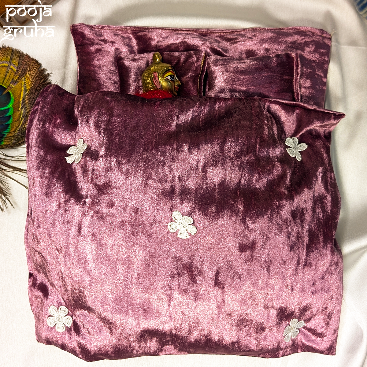 Neelamadhurya Velvet Quilt & Mattress Set for Laddu Gopal