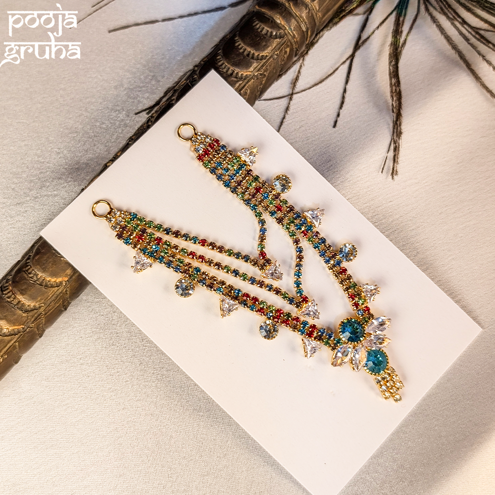 Heavy Stone Arc Shringar Necklace for Gods