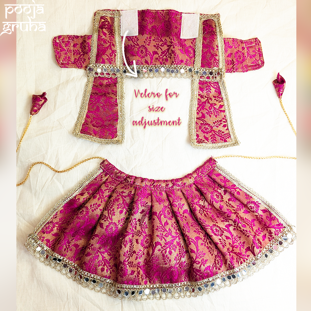 Suramay Red Silk Photo Frame Poshak