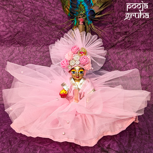 MridulGulabi Laddu Gopal Dress