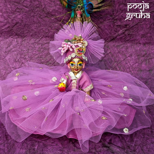 Lavanyam Lilac Laddu Gopal Dress