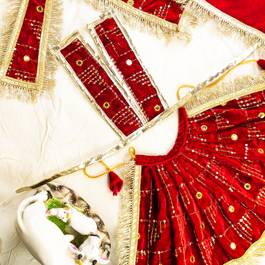 Kumkum Vilas Mata Rani Velvet Lehenga Set
