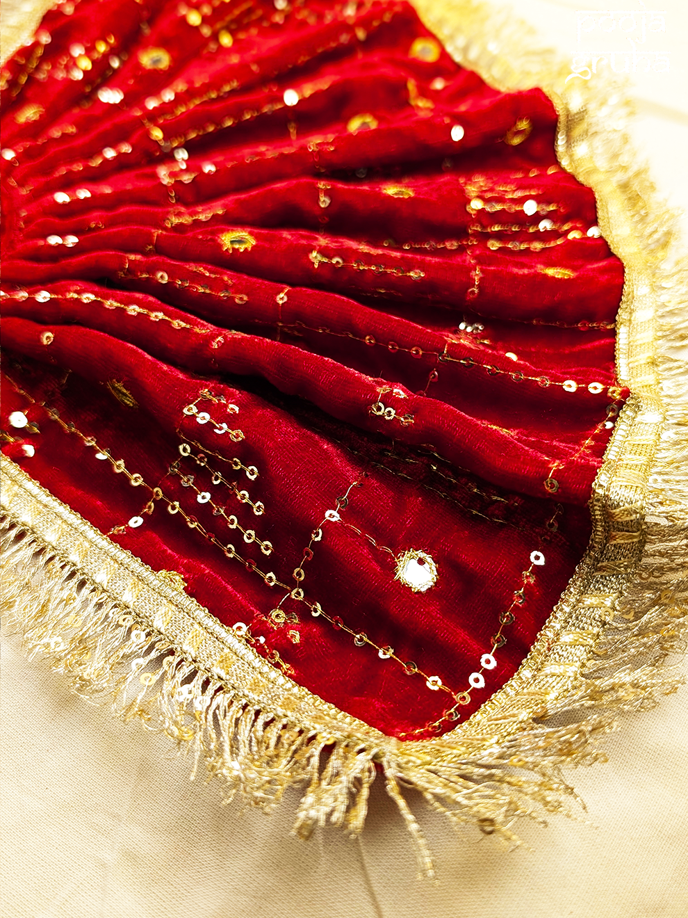 Kumkum Vilas Mata Rani Velvet Lehenga Set