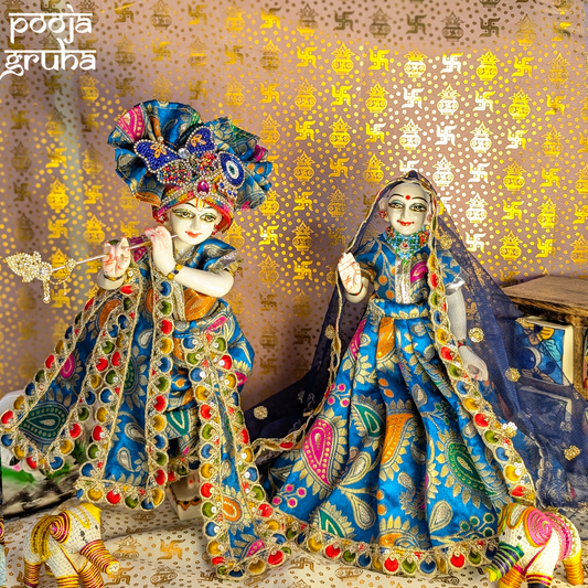 Vrindavan Hari Leela SilkRadha Krishna Dress Set