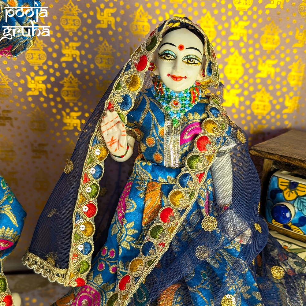 Vrindavan Hari Leela SilkRadha Krishna Dress Set