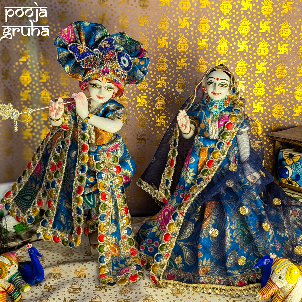 Vrindavan Hari Leela SilkRadha Krishna Dress Set