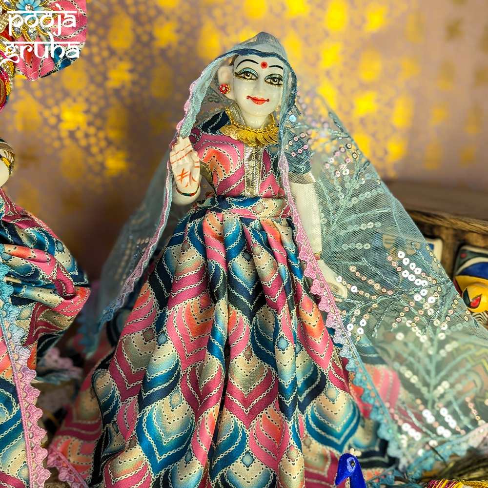 Neel Madhav Rangotsav Cotton Radha Krishna Dress Set