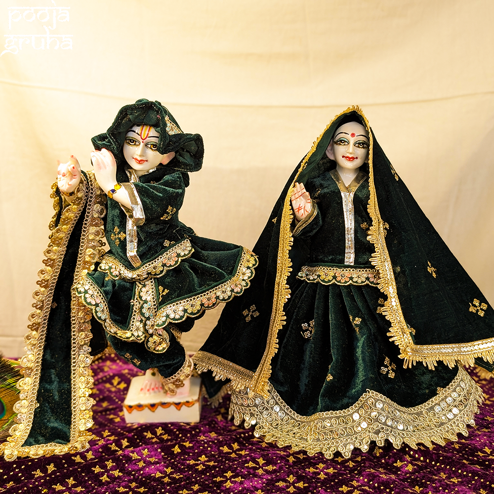 HariVilasa Radha Krishna Velvet Dress