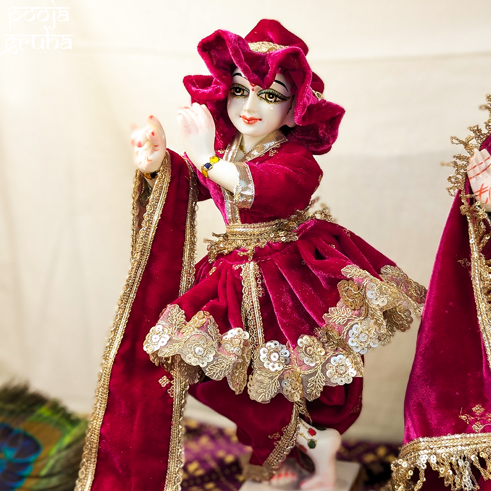 Raktima Radha Krishna Velvet Dress