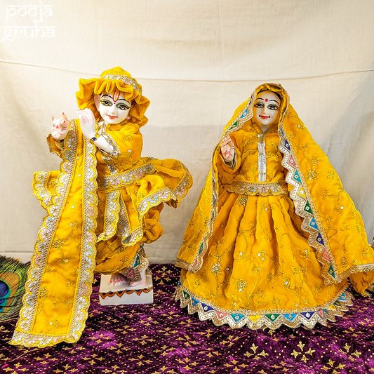 Kanakavarna Radha Krishna Velvet Dress