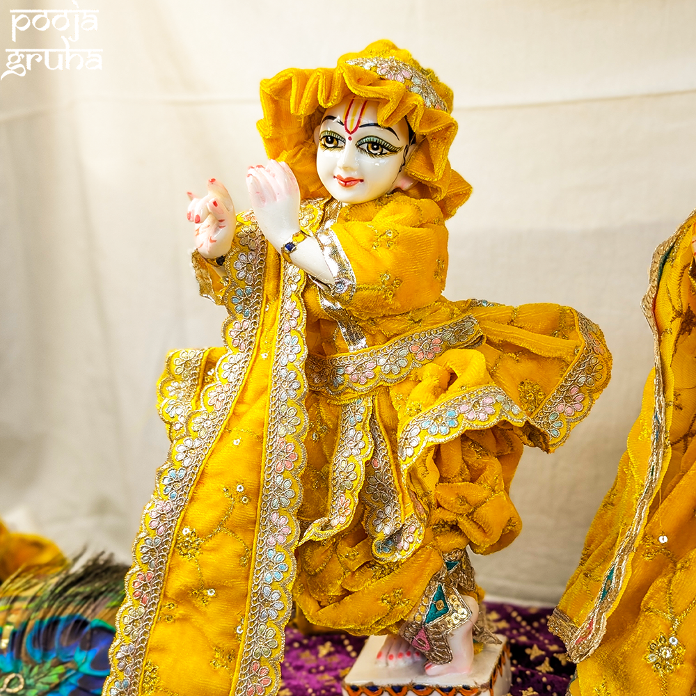 Kanakavarna Radha Krishna Velvet Dress