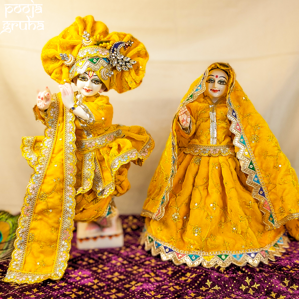 Kanakavarna Radha Krishna Velvet Dress