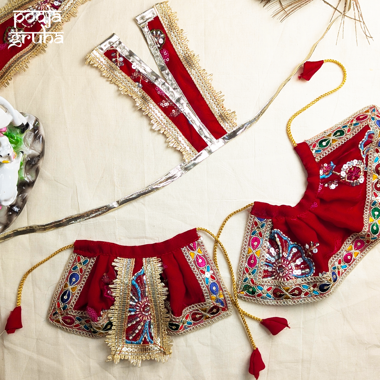 Shringarini Laxmi Ganesh Ji Dress Set