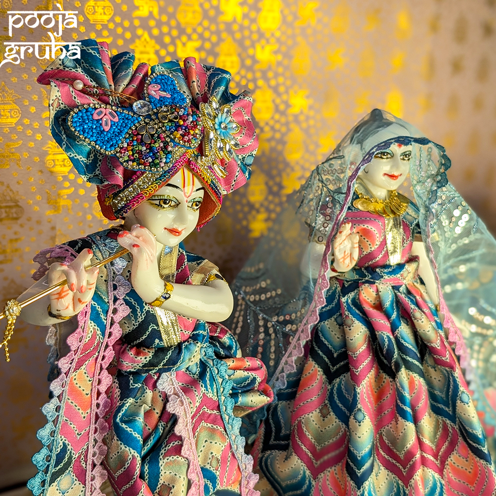 Neel Madhav Rangotsav Cotton Radha Krishna Dress Set