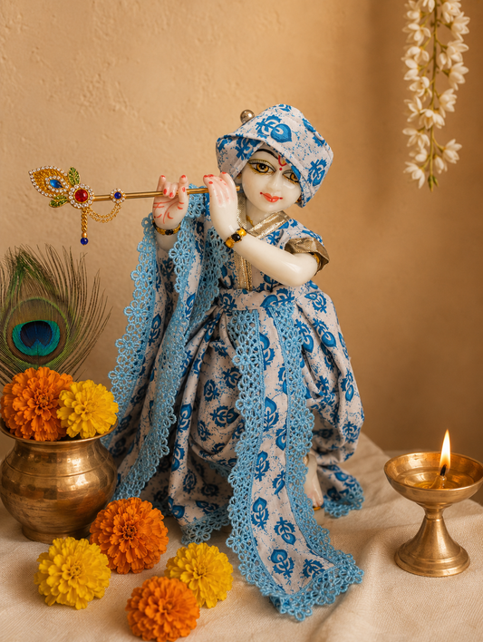 Neel Ras Dhoti Dress Set for God