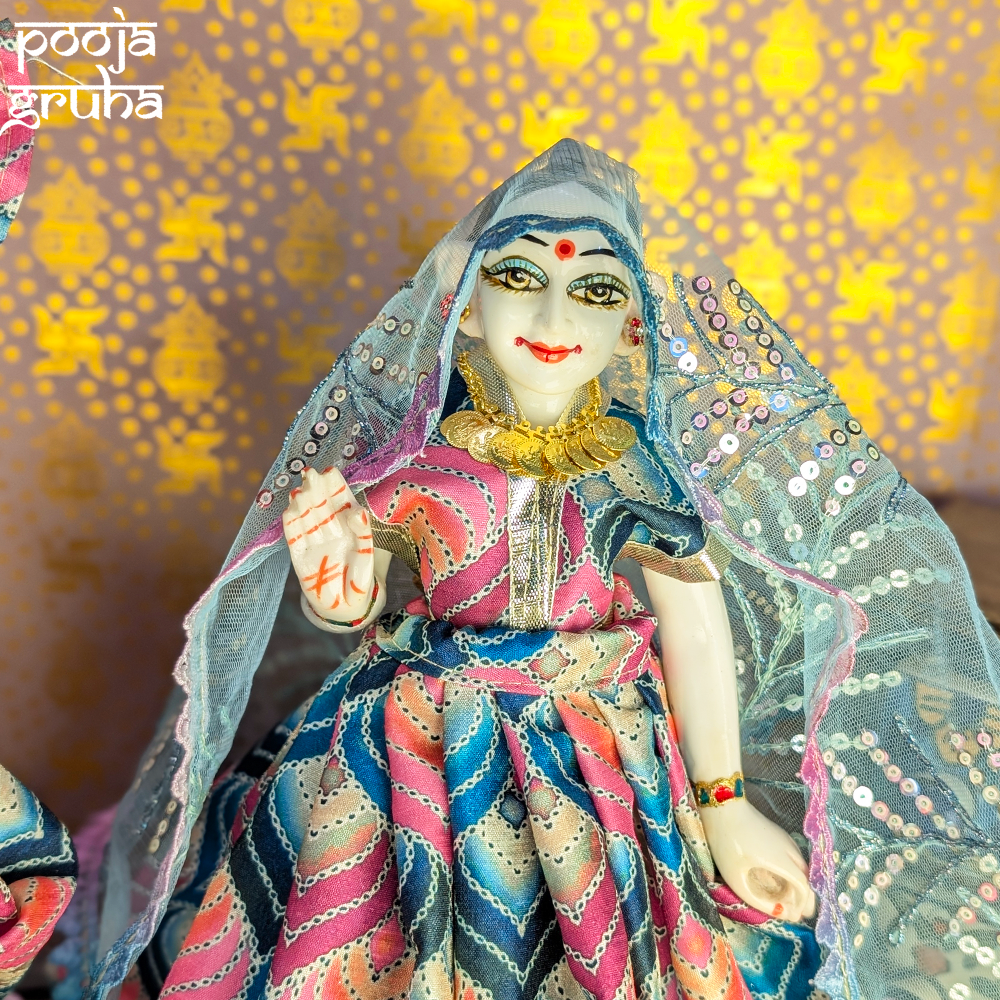 Neel Madhav Rangotsav Cotton Radha Krishna Dress Set