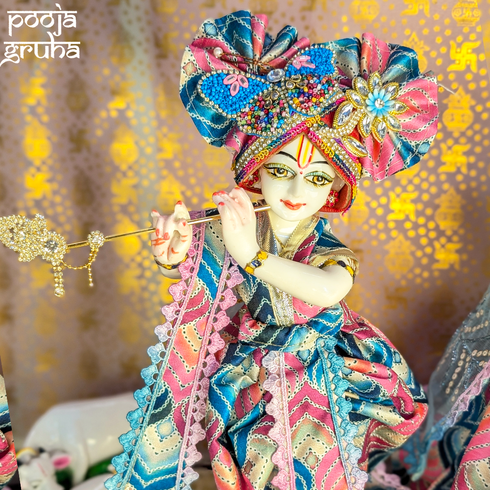 Neel Madhav Rangotsav Cotton Radha Krishna Dress Set