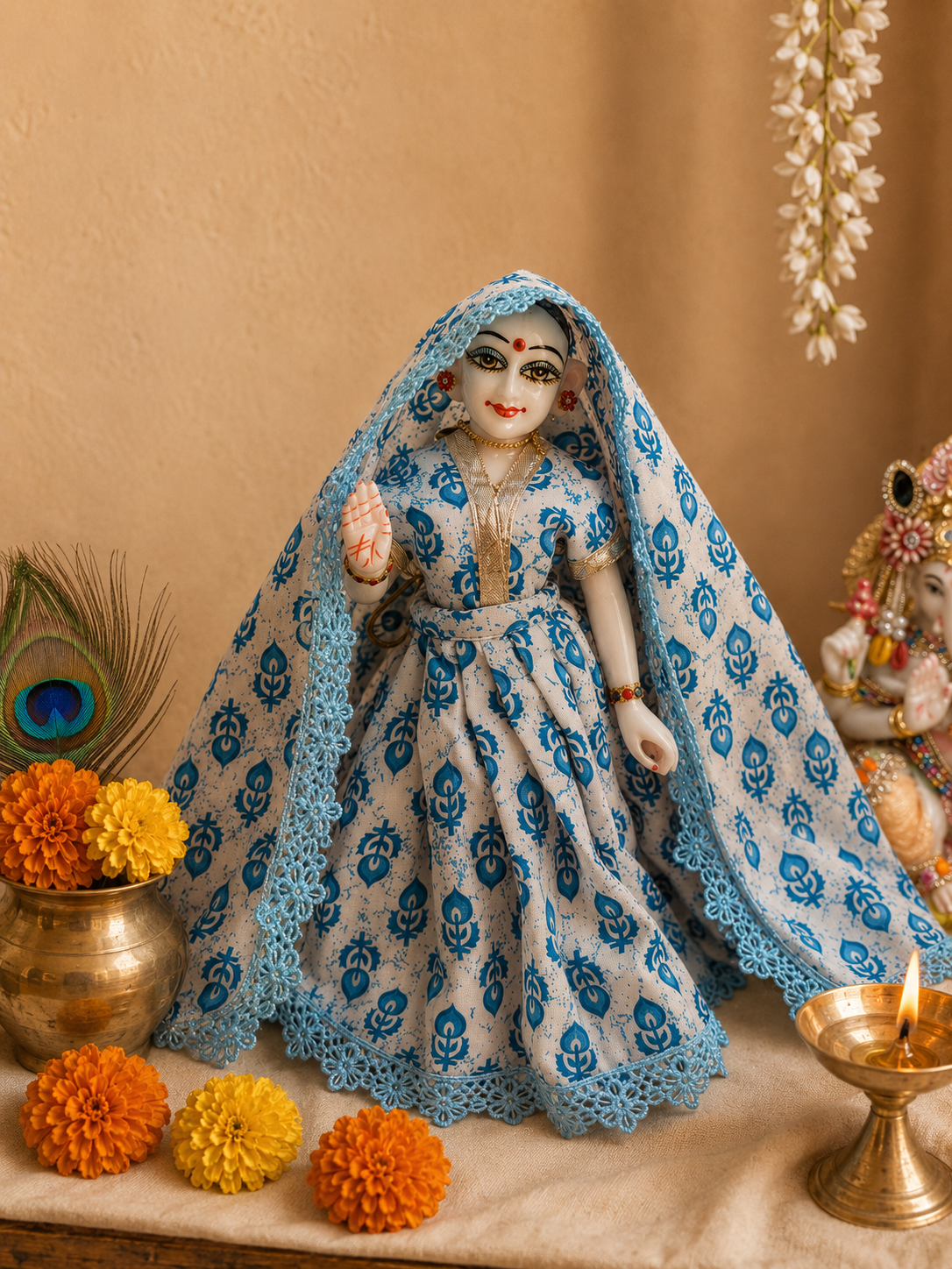 Neel Ras Radha Krishna Cotton Dress Set
