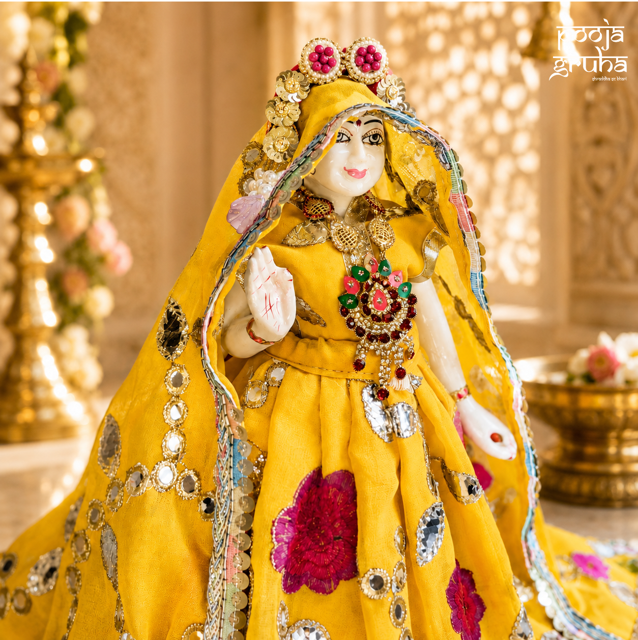 Kesariya Shringar Radha Krishna Dress Set
