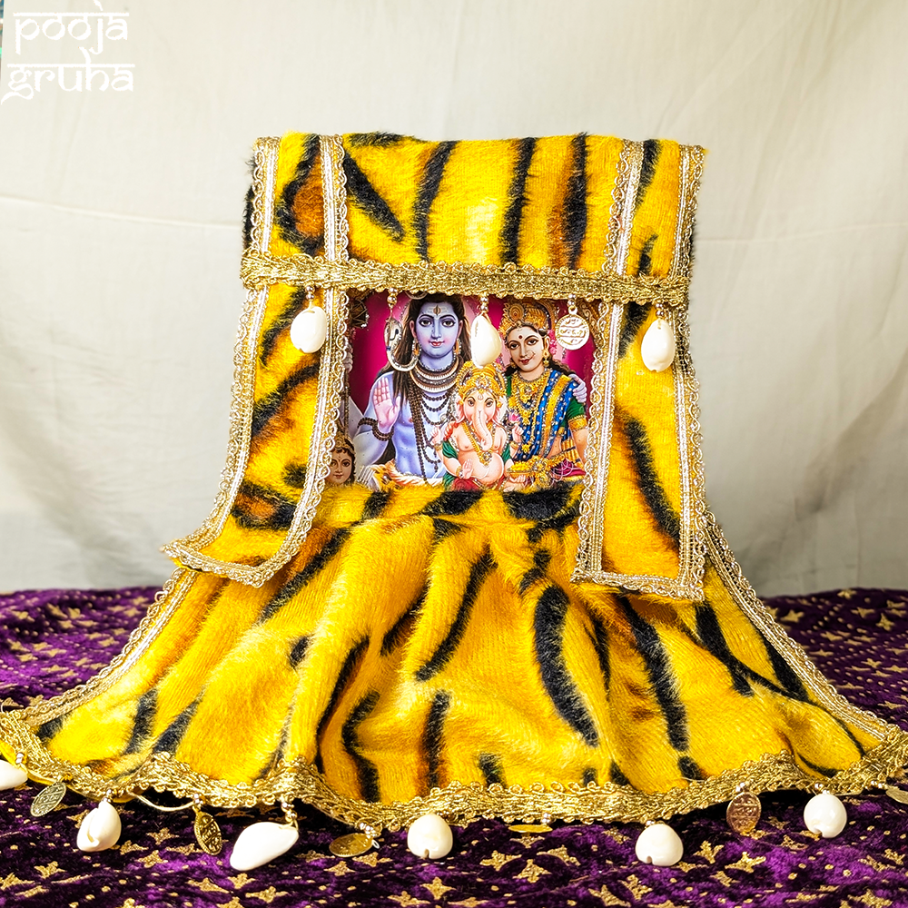 Veerbhadra Tiger Velvet Photo Frame Poshak