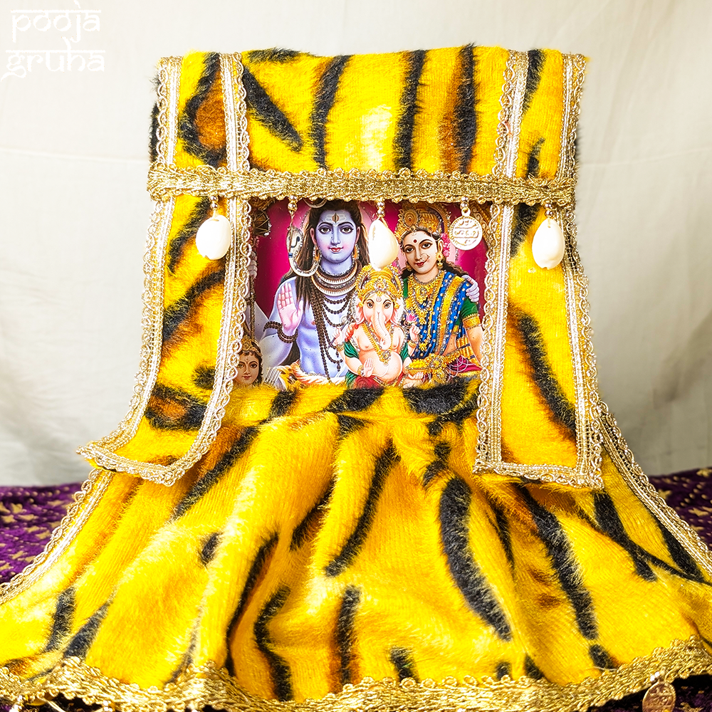 Veerbhadra Tiger Velvet Photo Frame Poshak