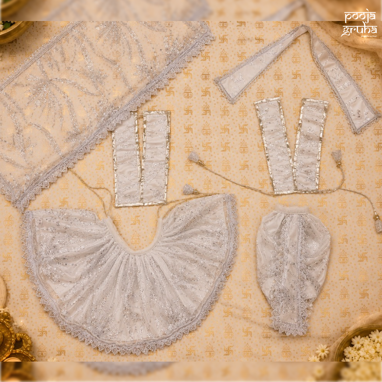 Shwet Vaibhav Radha Krishna Dress Set