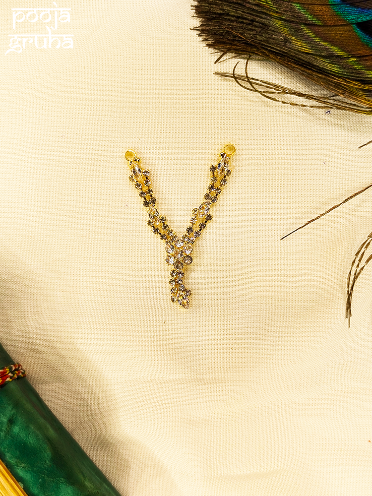 Floral Stone Pendant for Deity Shringar