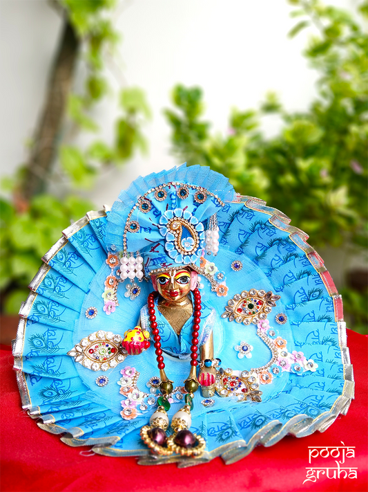 Vishakha - Radhe Radhe Laddu Gopal Dress Set with Mukut