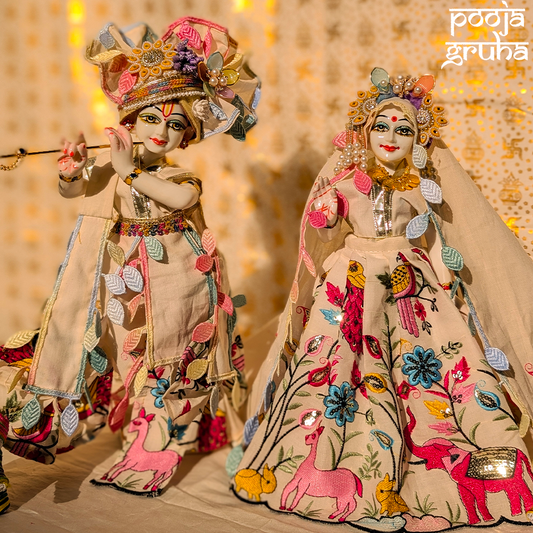 Vanyasukriti Radha Krishna Cotton Dress Set