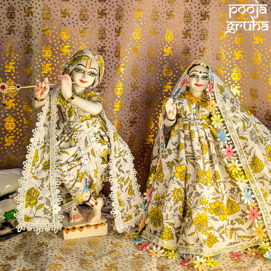 Chandrapushp Radha Krishna Cotton Dress Set