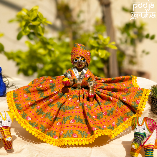 Pitambar Laddu Gopal Cotton Dress Set