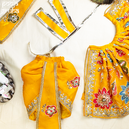 Surmayi Radha Krishna Lehenga & Dhoti Set